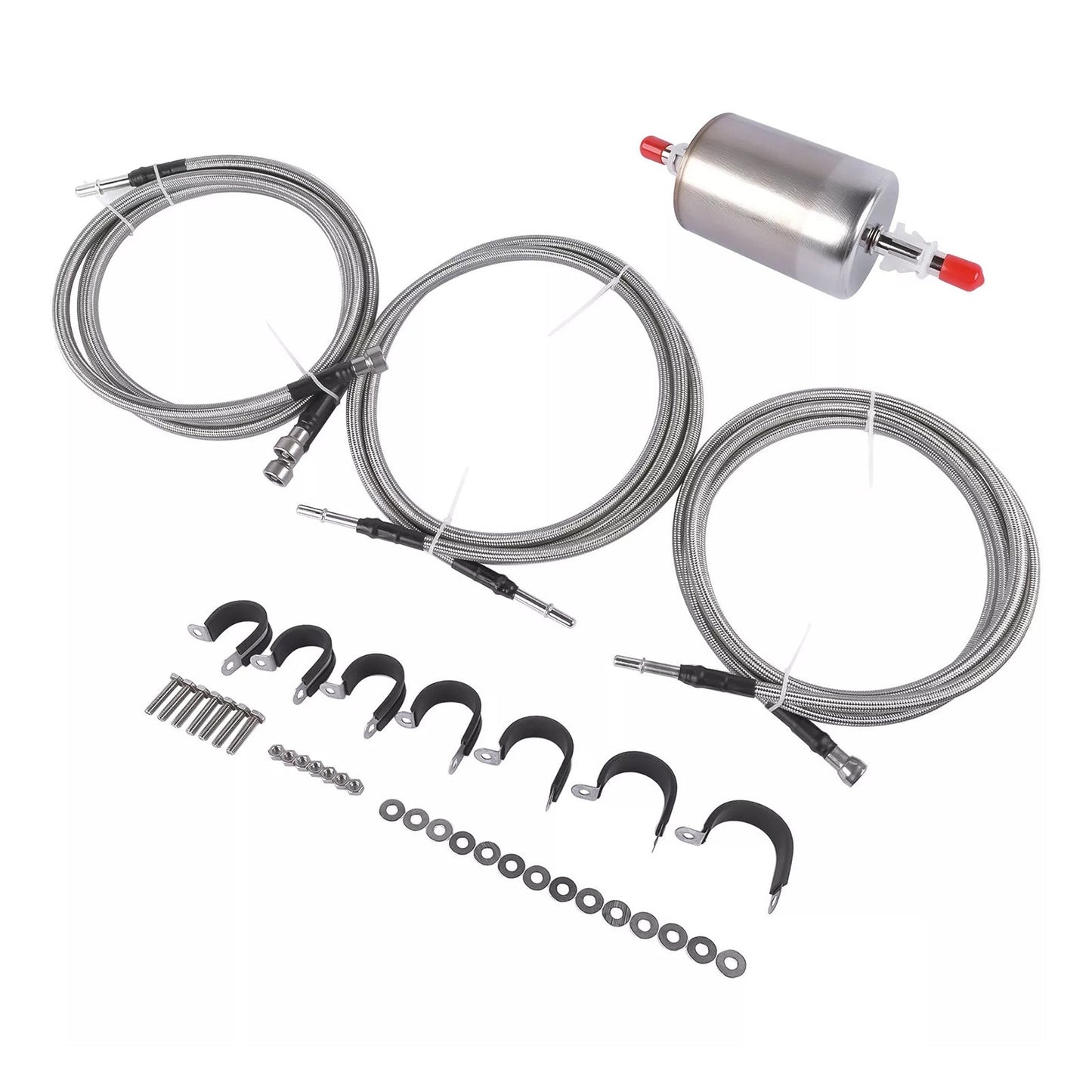 Kit de líneas de combustible trenzadas de acero inoxidable para GMC Sierra 2500 HD 3500 (2001-2003) 819-840 15043857