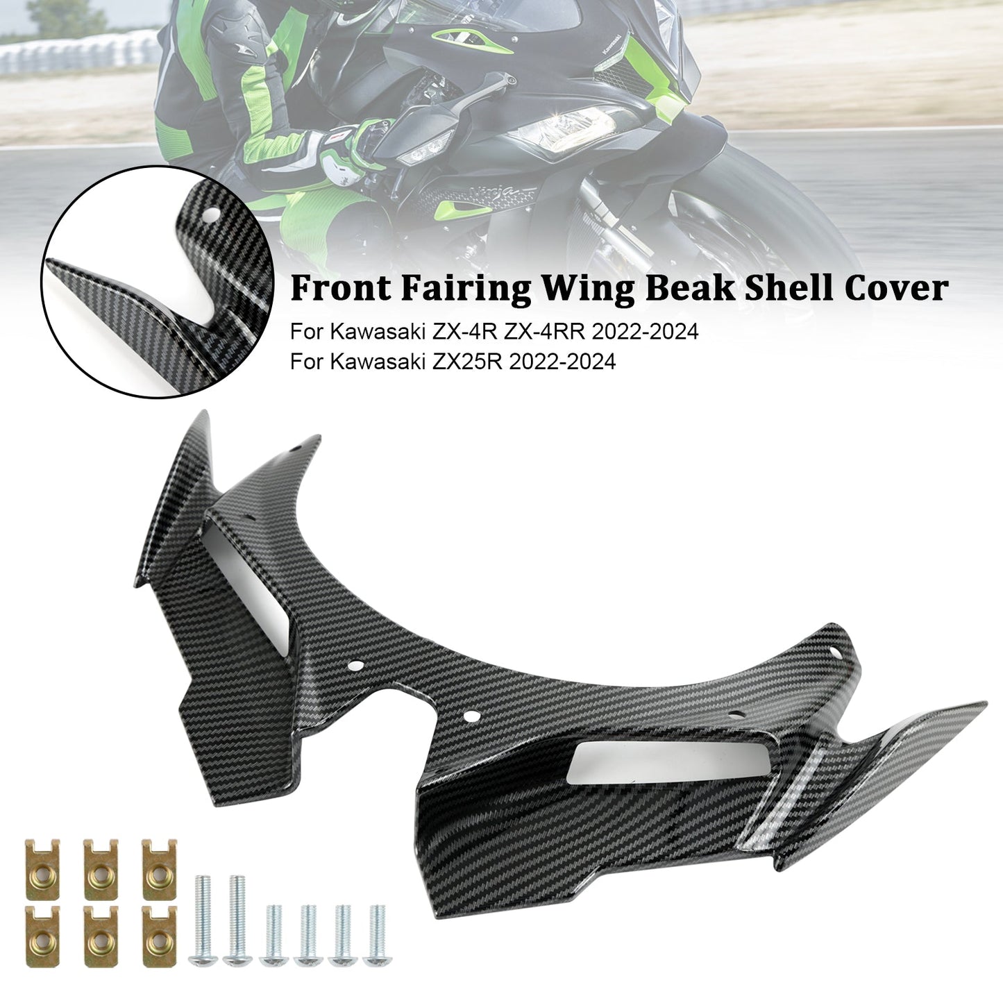 Coque de carénage avant pour Kawasaki ZX4R, ZX4RR, ZX25R 2022-2024