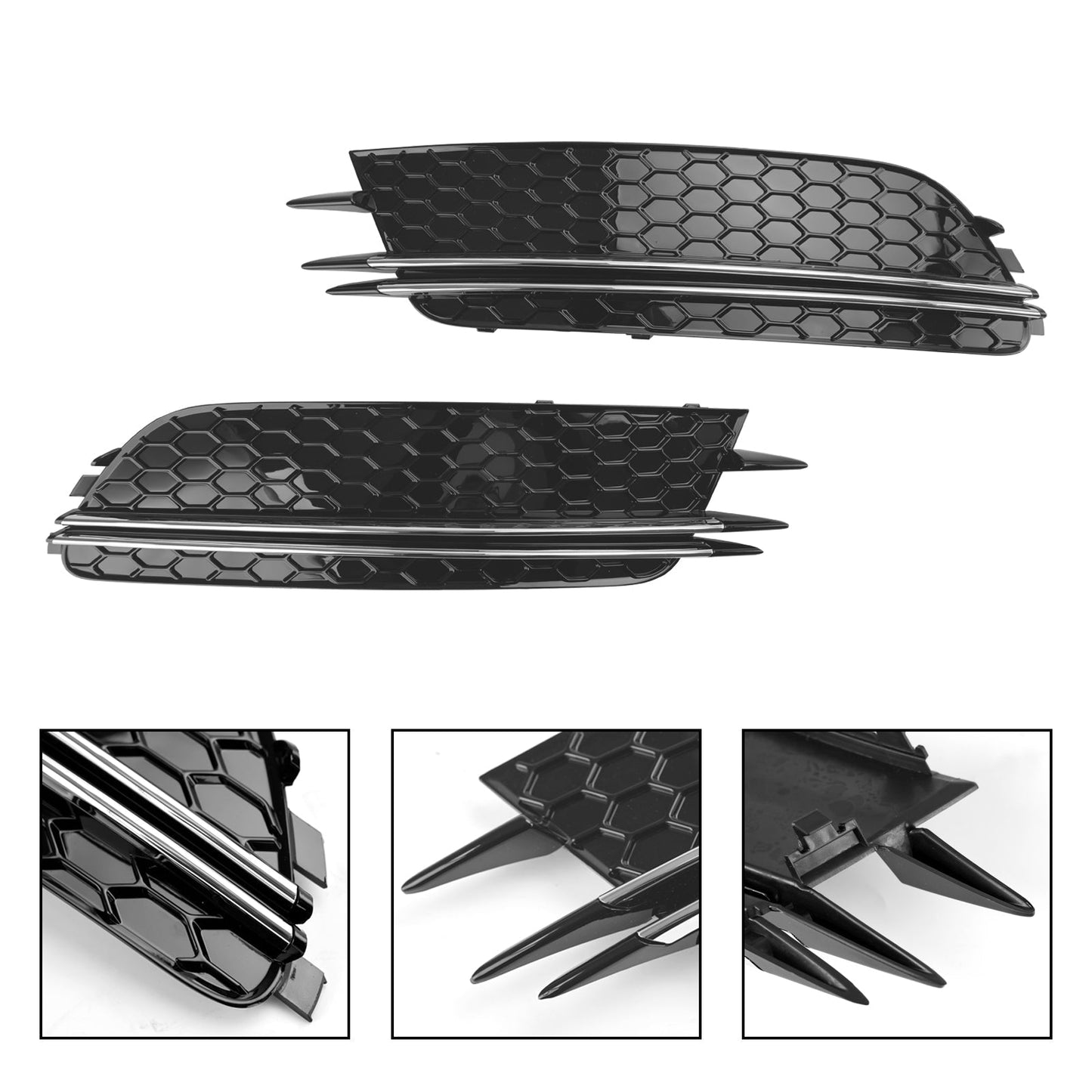 Audi 2012-2015 A6 C7 2PCS Front Fog Light Cover Bezel Grille