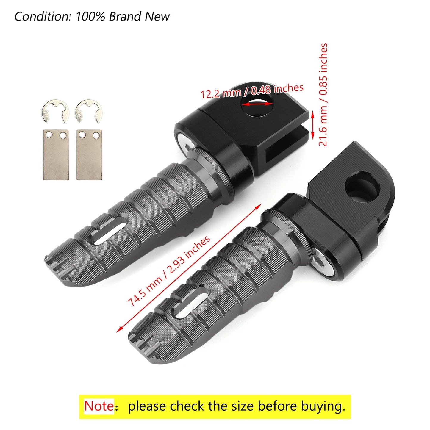 Reposapiés delanteros para KAWASAKI Z300 Z400 Z800 Z650 Z900 Z1000 NINJA 650