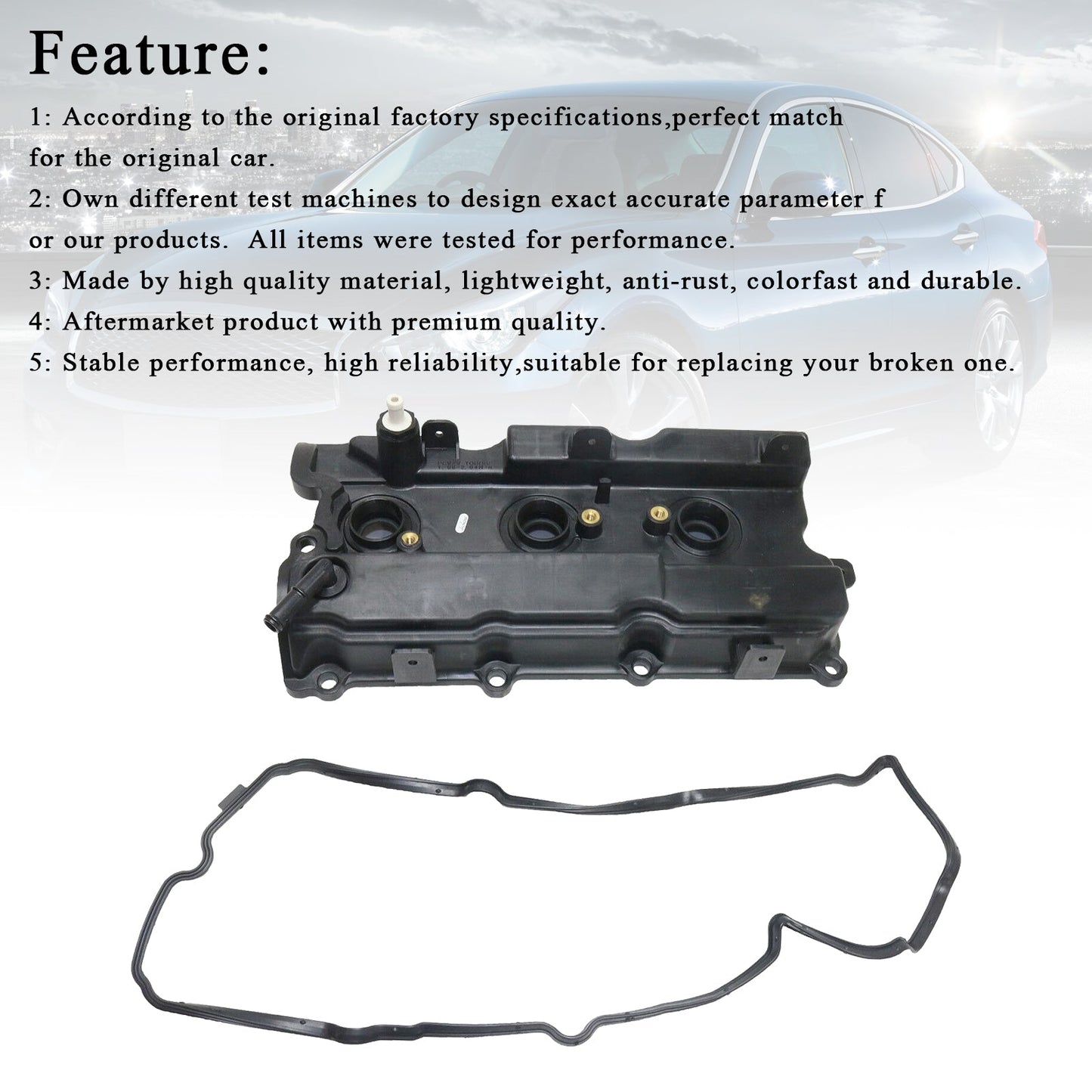 Juntas de tapa de válvulas de motor y bobina de encendido para Nissan Maxima (2002-2008) UF-349 132648J102