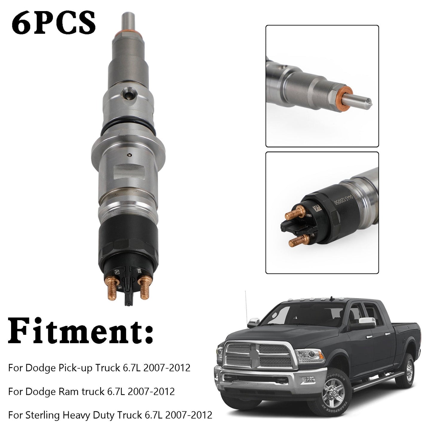 2007-2012 Dodge Pick-up Truck 6.7L 0445120050 Common Rail Diesel Fuel Injector Fedex Express