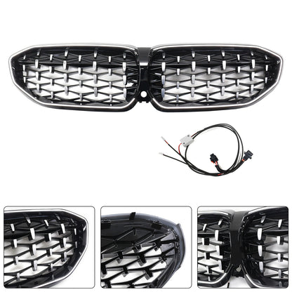 2019-2022 Chorme Diamond Kidney Grille Grill 51138072085 Fit BMW 3 Series G20