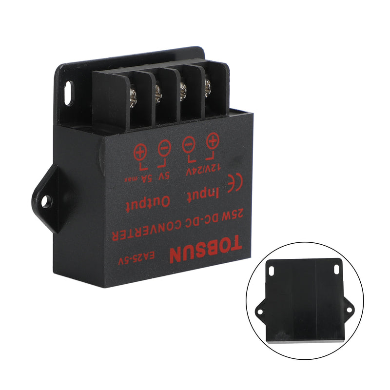 Convertisseur de tension CC 12/24 V vers 5 V 5 A 25 W, adaptateur secteur, régulateur abaisseur