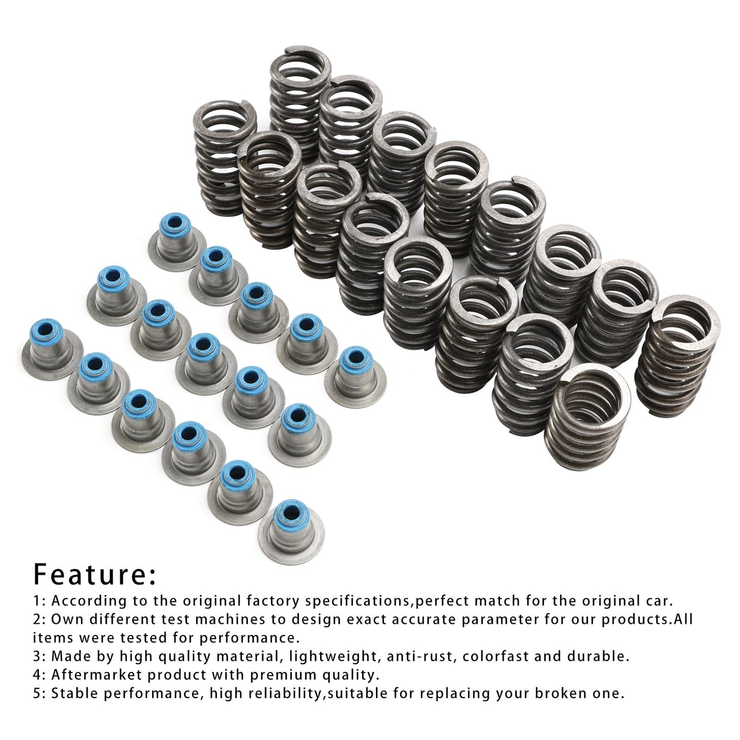 LS6 .550" Lift Beehive Valve Springs Kit w/ Valve Stem Seals 28-12713265-16 12713265