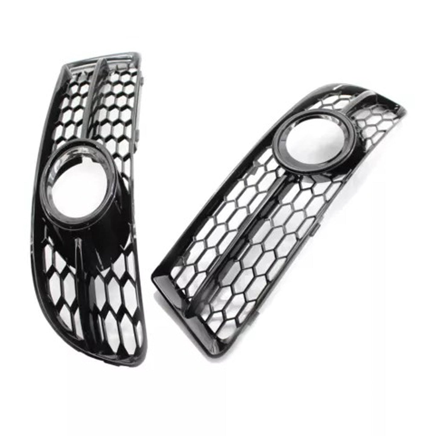 2005-2008 Audi A4 B7 S-Line S4 Black Front Bumper Honeycomb Fog Grille Cover