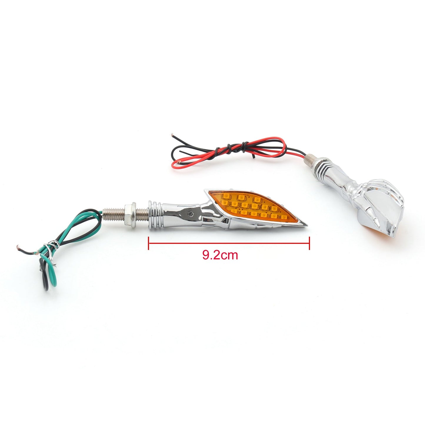 Clignotants LED universels à main squelette pour moto
