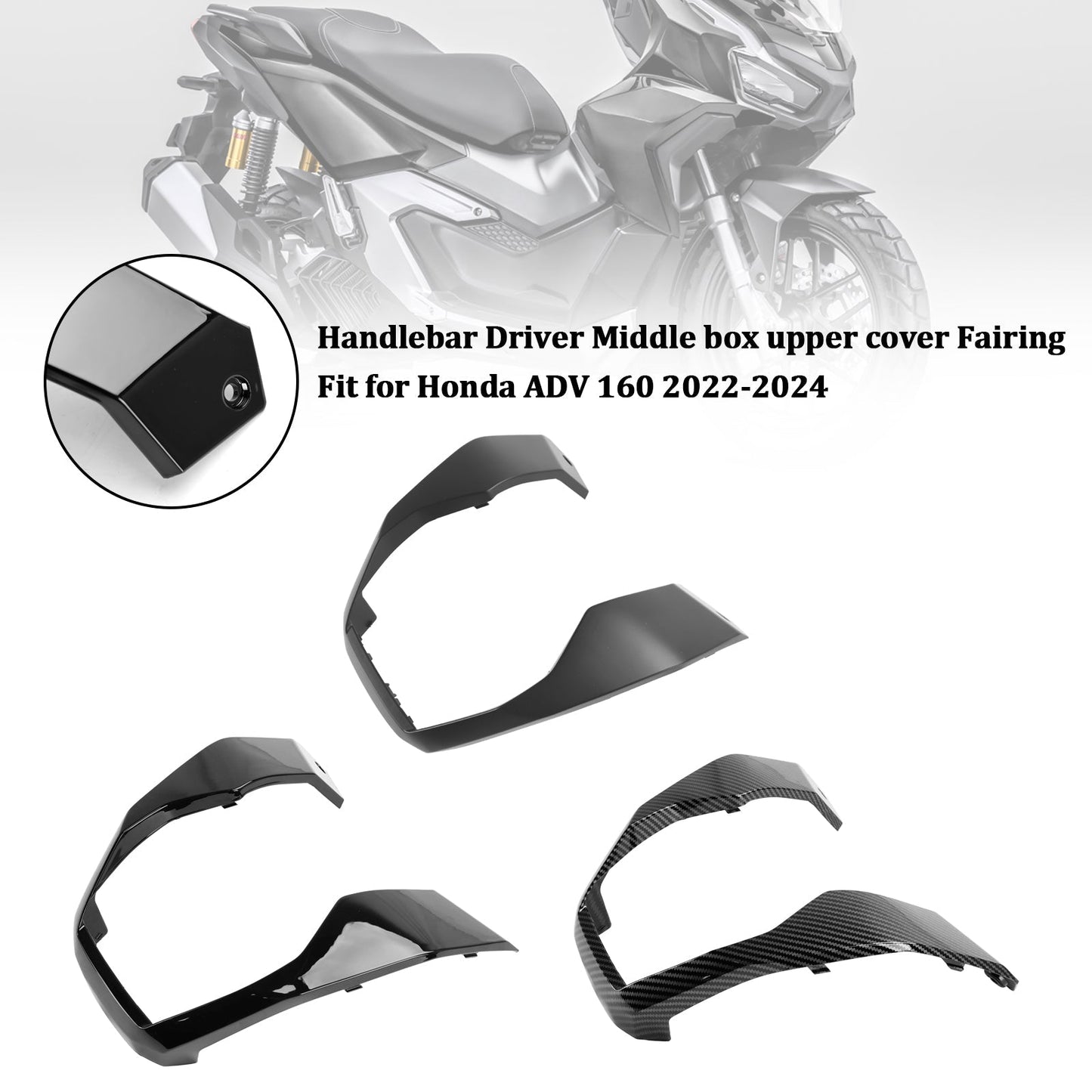 23-24 Honda Adv 160 Manillar Conductor Caja Central Cubierta Inferior Carenado