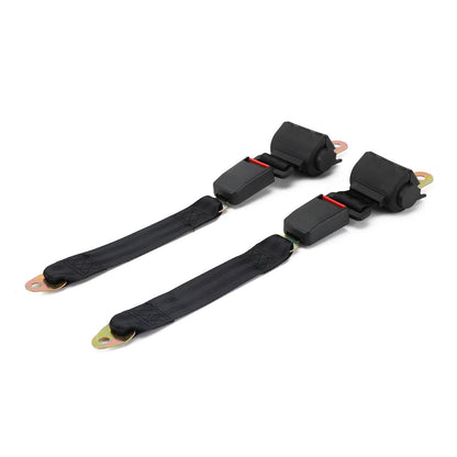 2 Point Retractable Auto Car Safety Seat Belt Buckle Universal Adjustable