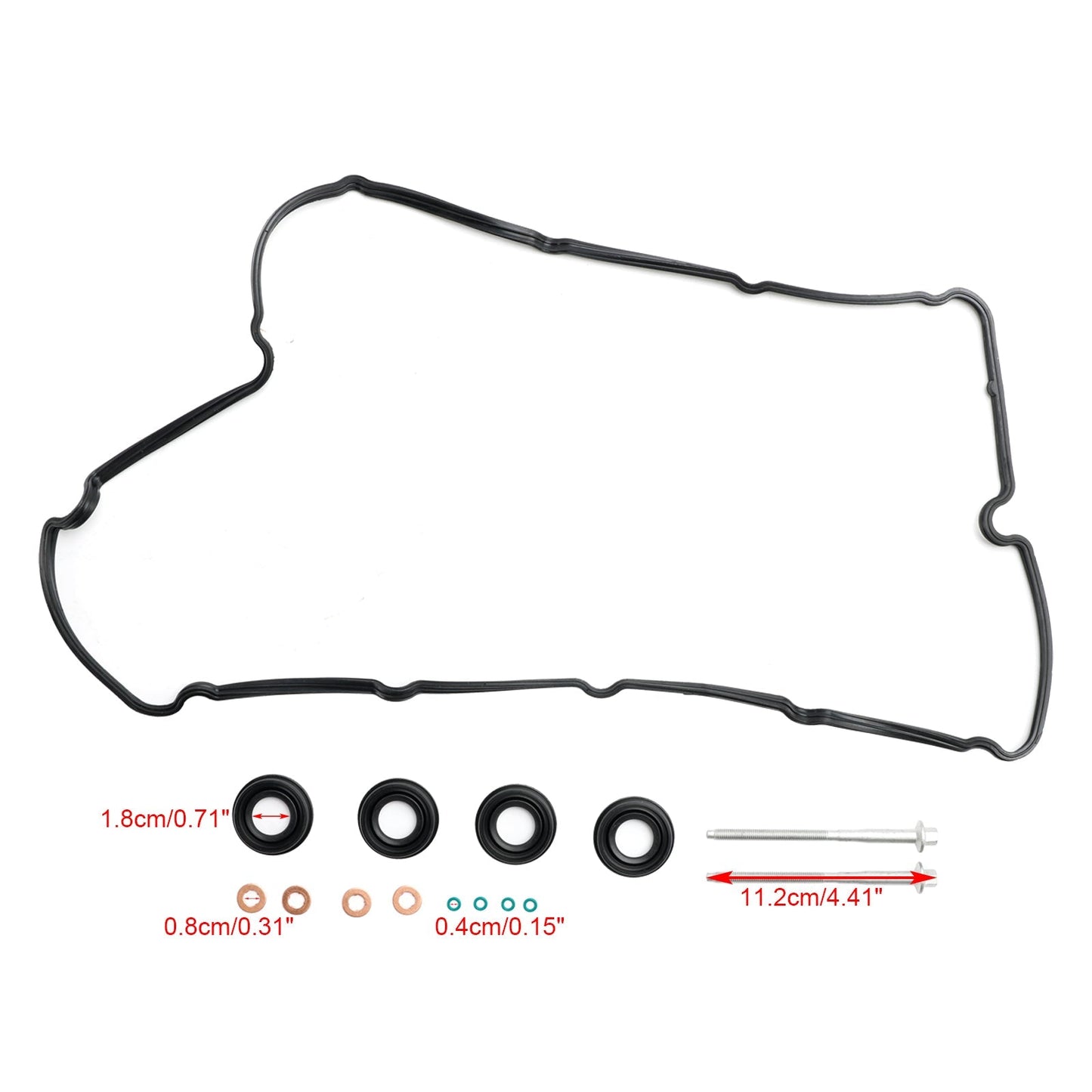 2007-On Land Rover Defender 2.4 Td4 4X4 Injector Seals Bolts Rocker Cover Gasket 1372490