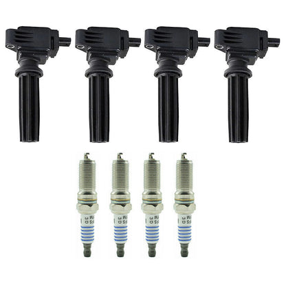 2014 Ford Focus Trend Sport Sedan 4-Door 4X Ignition Coils+Spark Plugs UF670