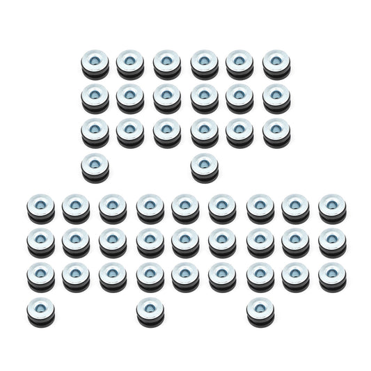 Kit de 50 pernos de ojales de goma M6 para motocicleta, prácticos y universales.
