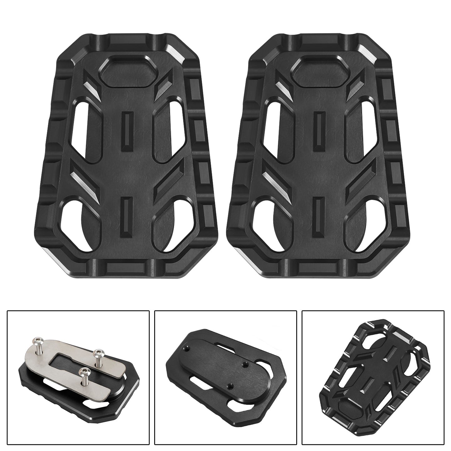 Reposapiés CNC, cubiertas para pedal de conductor, compatibles con TR Scrambler 1200 Tiger Silver
