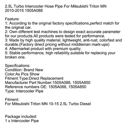 2010-2015 Mitsubishi Triton MN 1505A088 2.5L Turbo Intercooler Hose Pipe