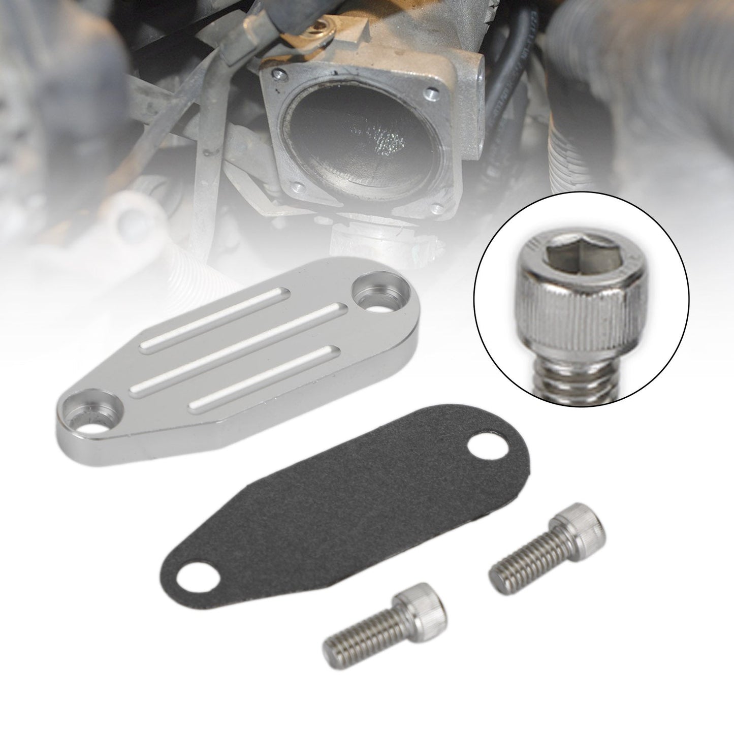 EGR Delete Plug Block Off Plate Kit for GM 2.0, 2.2, 2.5, 2.8, 3.0, 3.8, 4.3, 4.9, 5.0, 5.7, 6.6, 7.4, 8.2
