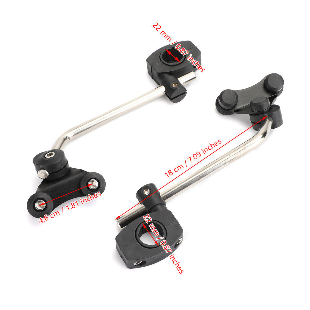 Support de pare-brise universel 7/8" 22 mm, pince de montage standard pour guidon de pare-brise