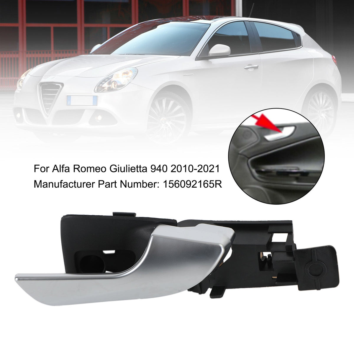 2010-2021 Alfa Romeo Giulietta 940 156092165R Inside Front Right Door Handle Opener