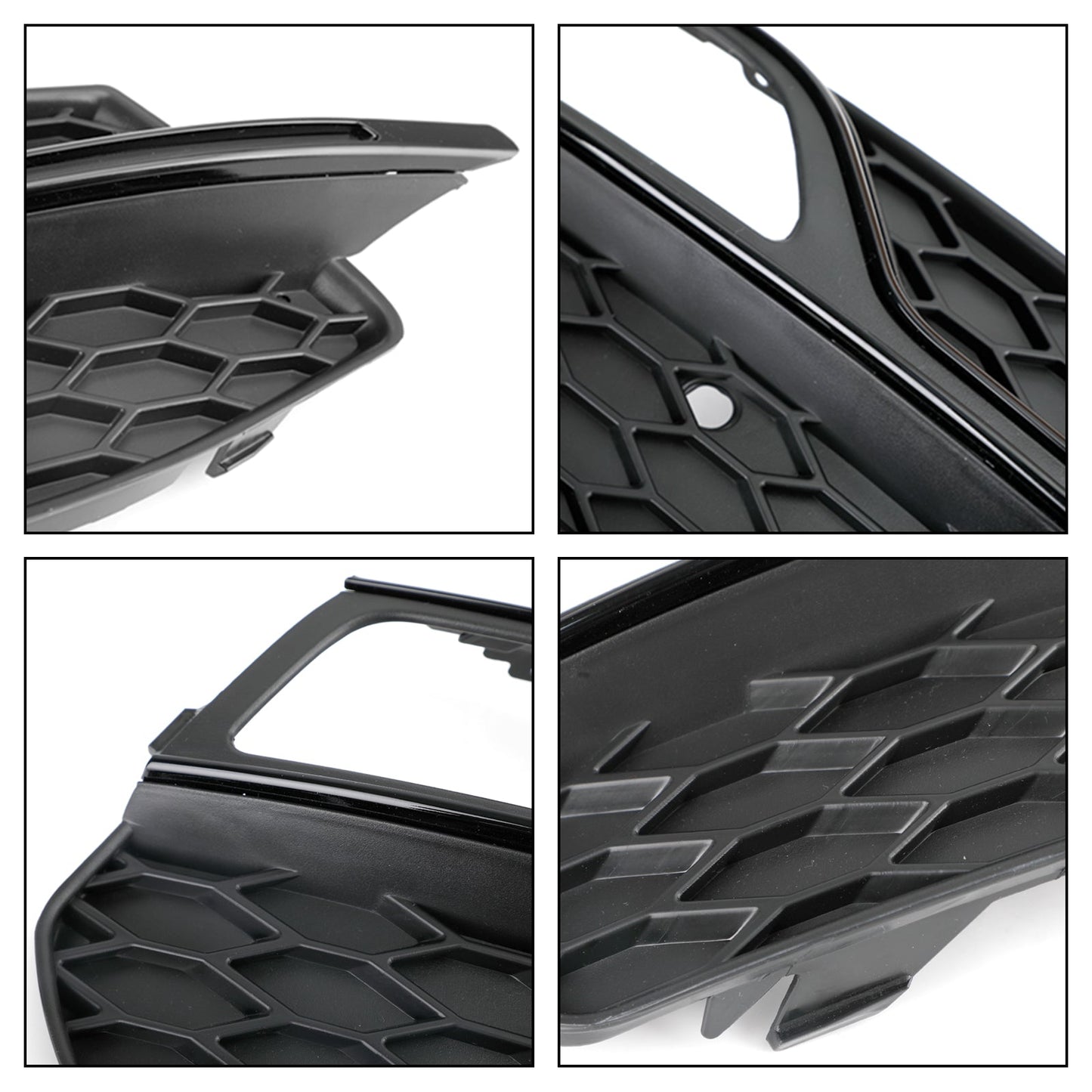 2013-2016 Audi A3 S-Line / S3 Lower Bumper Fog Light Cover Grille Replacement Honeycomb Grill 8V3807681G 8V3807682G