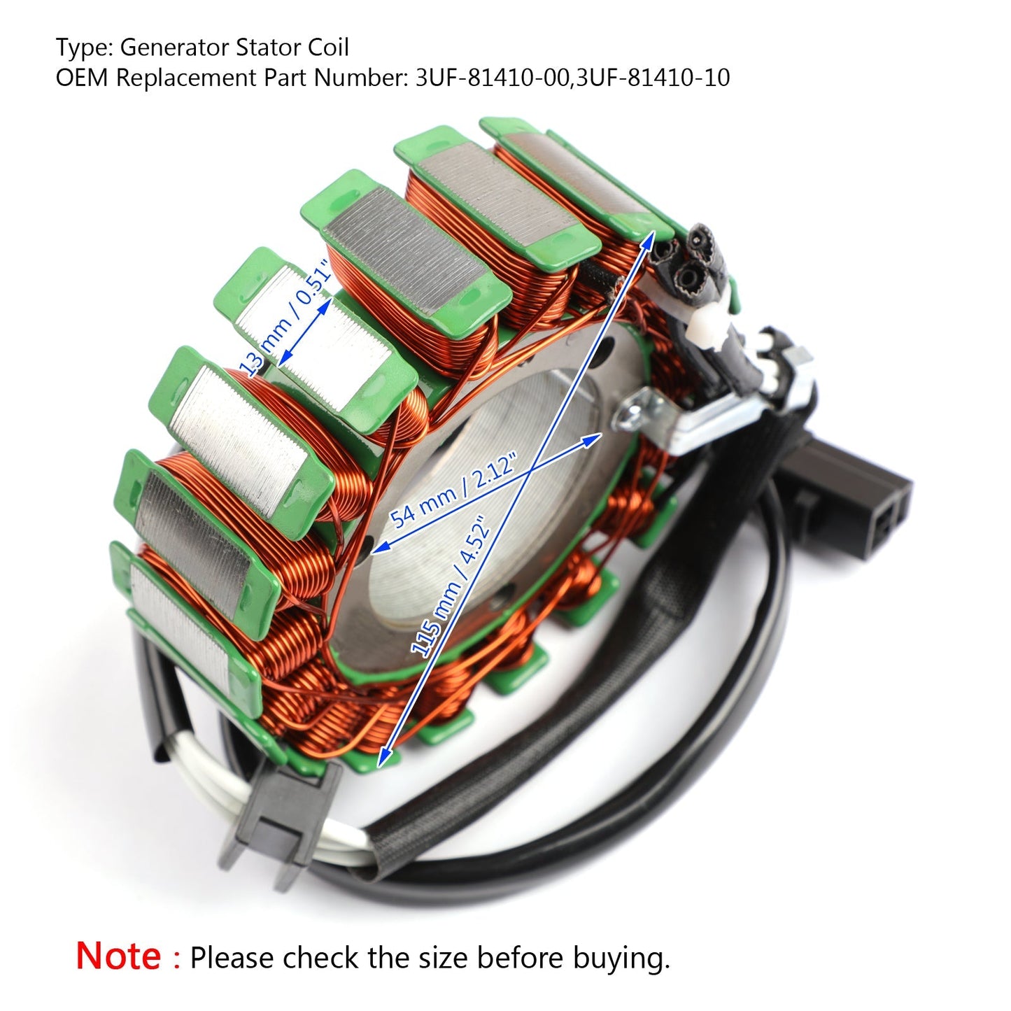 1988-2007 Yamaha VMX1200 Stator Coil 3UF-81410-00 3UF-81410-10