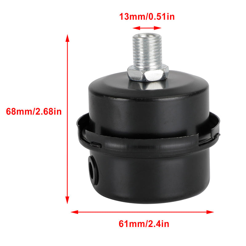 2x Filter Metal Air Compressor Intake Filter Noise Muffler Silencer 1/4" 13Mm
