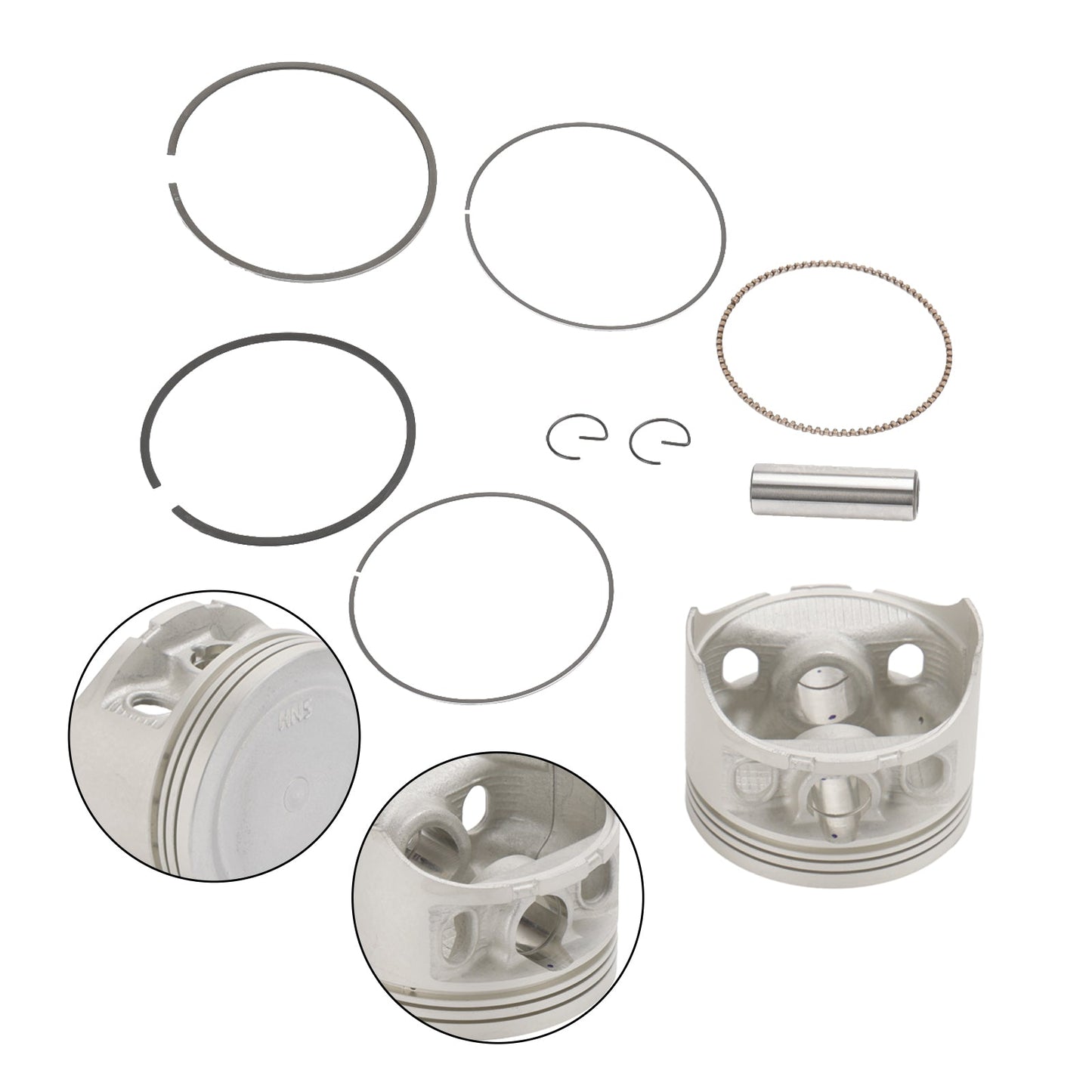 Engine Piston Kit Standard Bore 78.5Mm Fit For Honda Rancher Trx350Fe Te 00-06