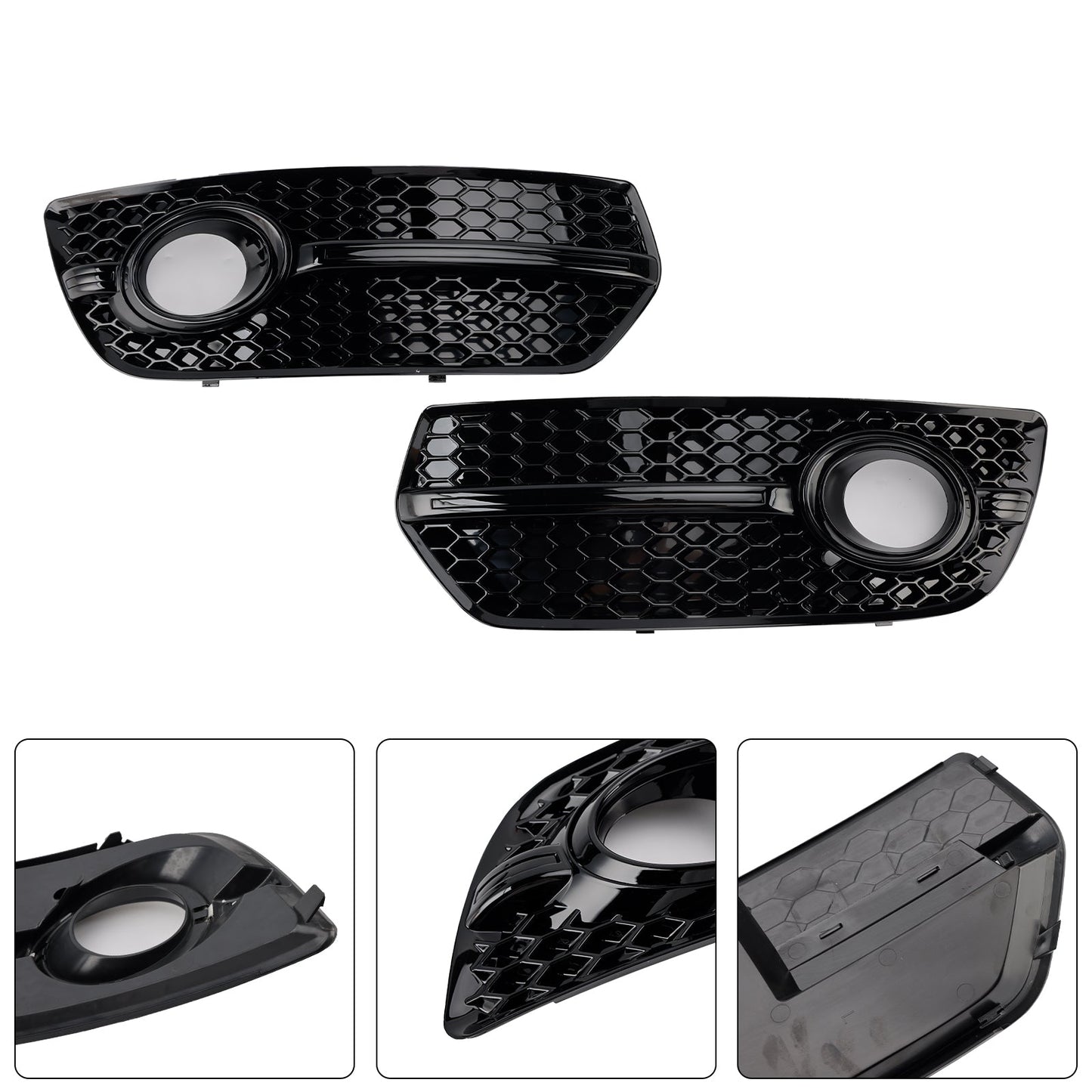 2009-2012 2PCS Front Bumper Grill Fog Light Lamp Covers Fit Audi Q5