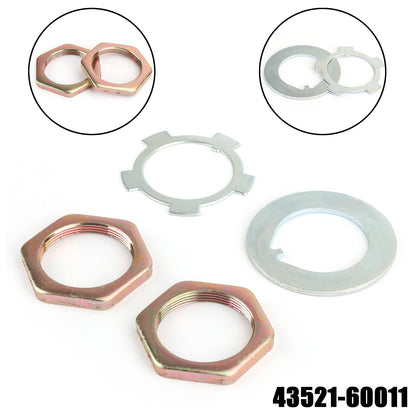 Front Axle Hub Spindle Lock Nut Washer Kit 43521-60011 For Toyota Jeep Hiluxs