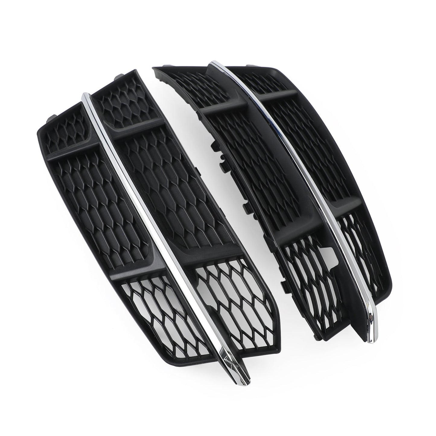 2016-2018 Audi A6 C7 S-Line Bumper Front Bumper Grill 4G0807681AN 4G0807682AN Lower Grille Grill Black Chrome Generic