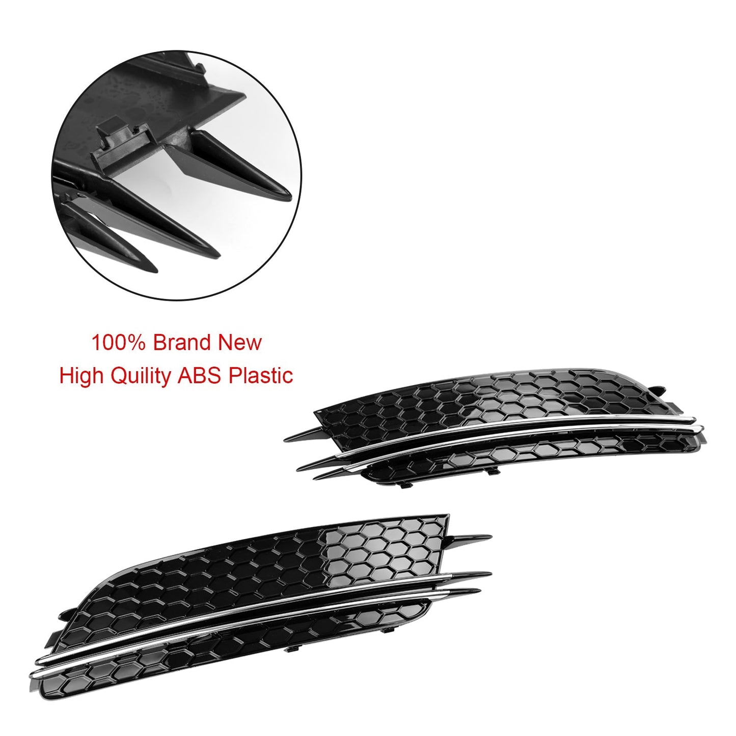 Audi 2012-2015 A6 C7 2PCS Front Fog Light Cover Bezel Grille