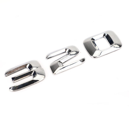 Rear Trunk Emblem Badge Nameplate Decal Letters Numbers Fit Mercedes E320 Chrome