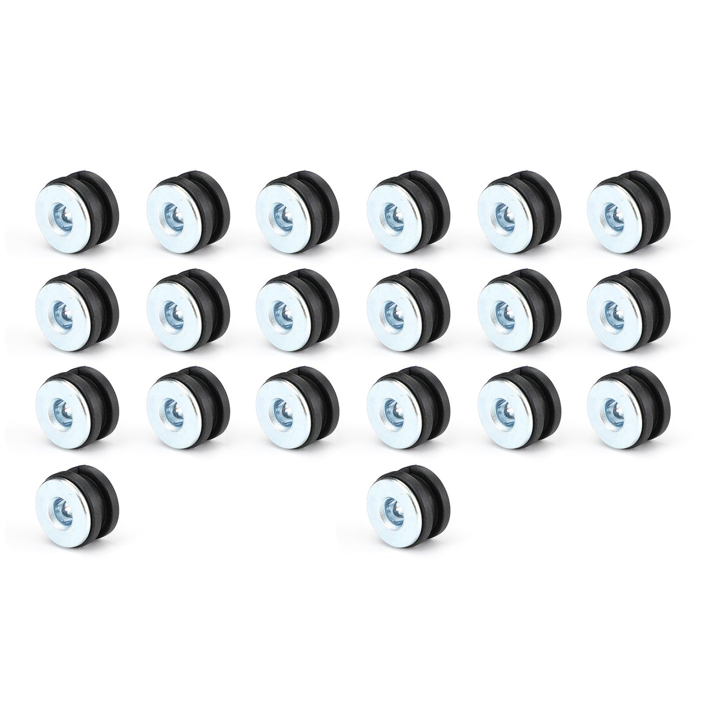 Assortiment de 20 œillets en caoutchouc pour moto, compatibles avec les carénages Suzuki universels