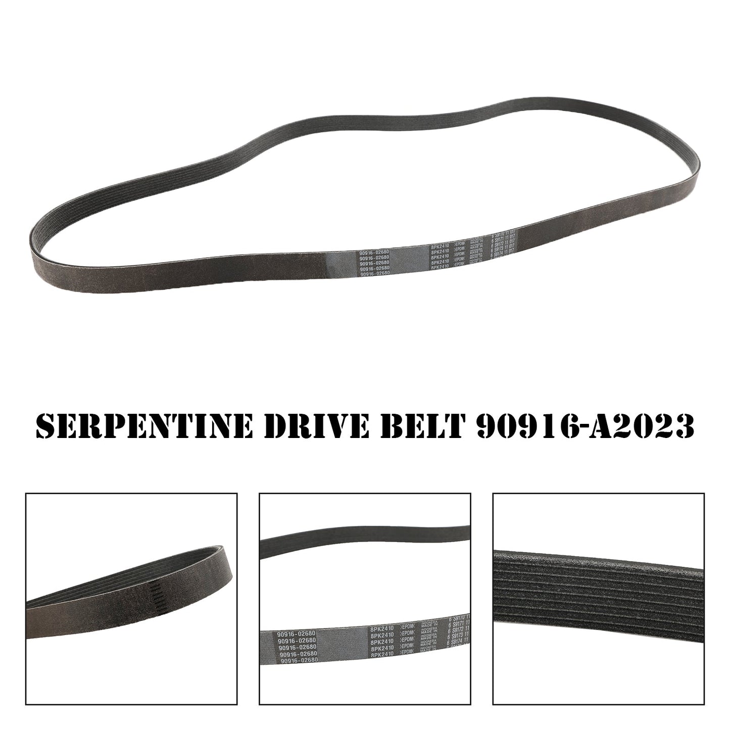 Correa trapezoidal serpentina para motor Toyota Land Cruiser 5.7L V8 (2008-2021) 90916-A2023 90916-02680