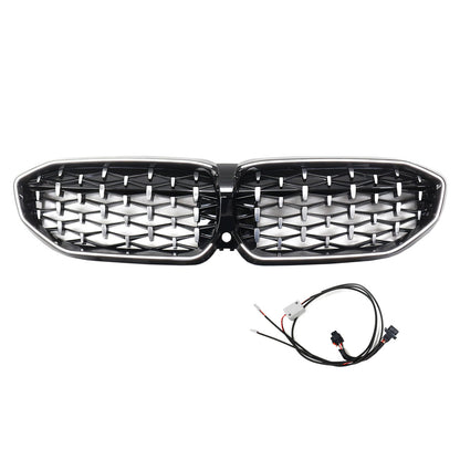 2019-2022 Chorme Diamond Kidney Grille Grill 51138072085 Fit BMW 3 Series G20