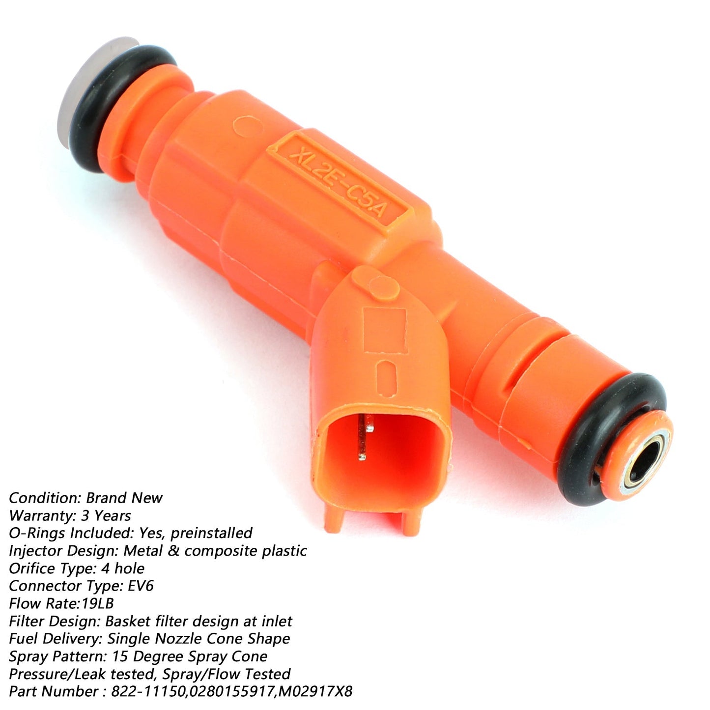 1PCS Fuel Injectors 4 Hole EV6 Style Crown Victoria 4.6L V8 0280155917