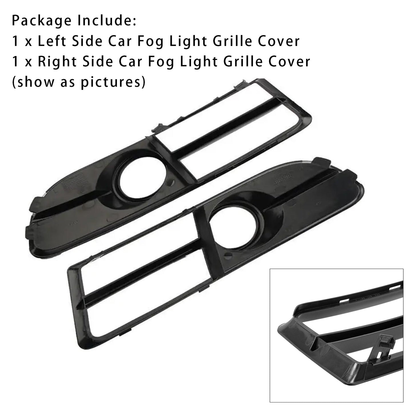 1 Pair Front Bumper Fog Light Grill Cover Bezel For Audi A4 B7 S-Line S4 2005-08