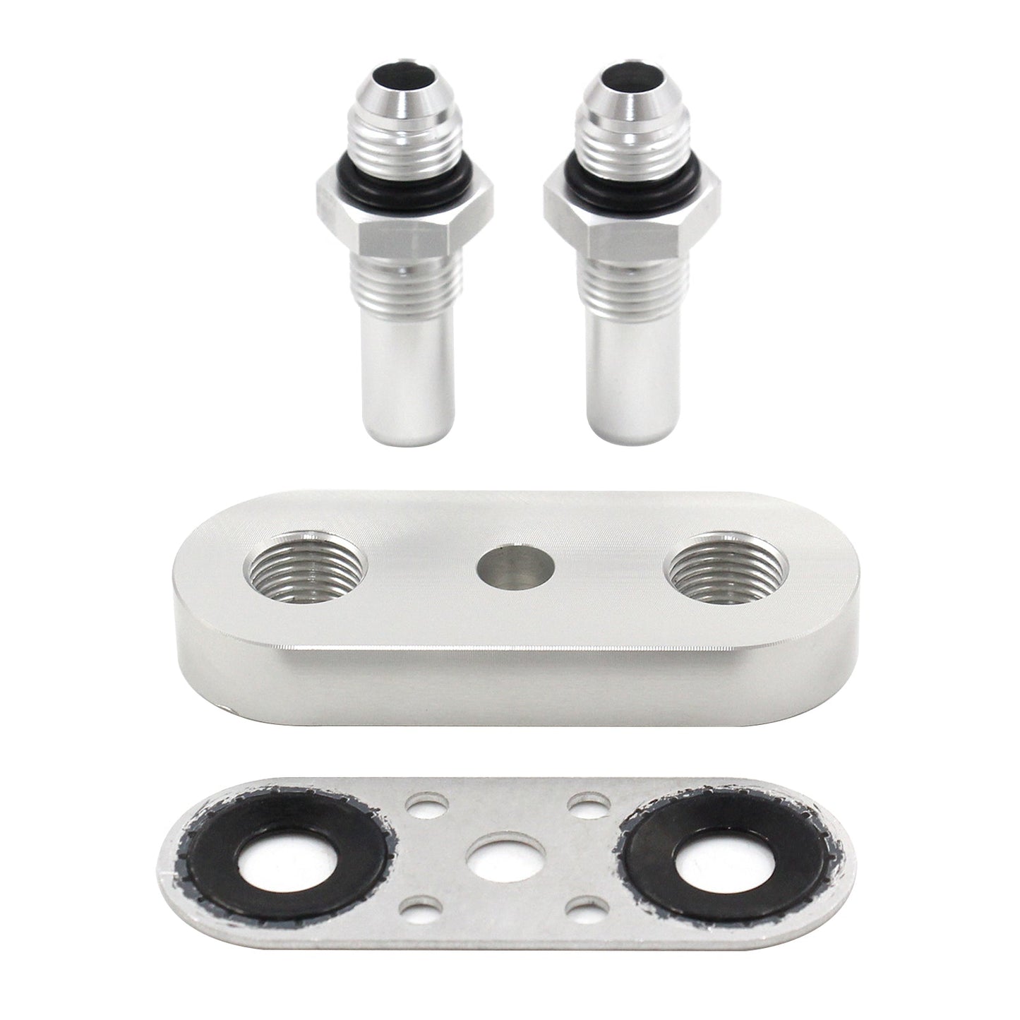 Placa adaptadora de línea de enfriador 6AN, sello de accesorios para transmisión 6L80E, 6L90E y 8L90E