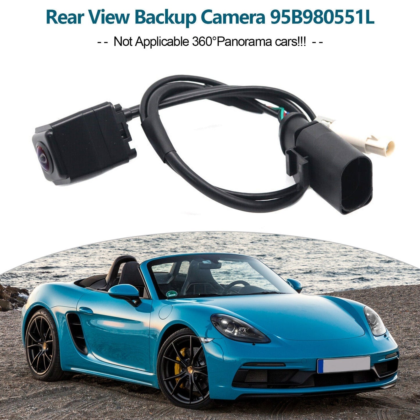 Caméra de recul pour Porsche Cayman GT4 2019-2023 95B980551L