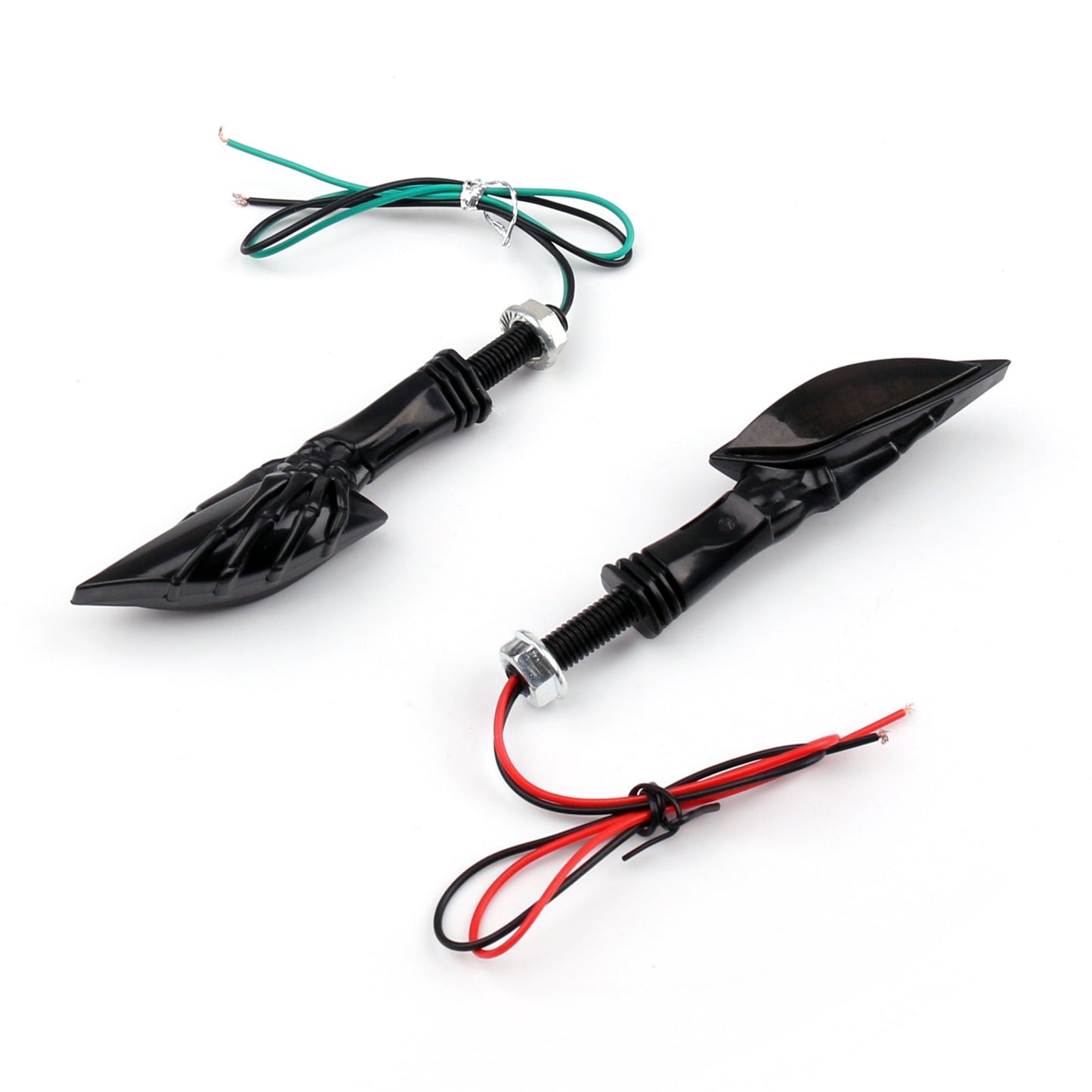 Clignotants LED universels à main squelette pour moto