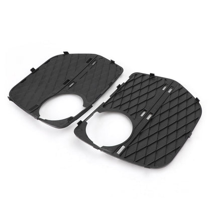 BMW 2012-2014 X6 2x Front Bumper Closed Grid Fog Light Grille Left & Right