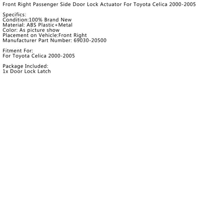 Front Right Passenger Side Door Lock Actuator For Toyota Celica 2000-2005