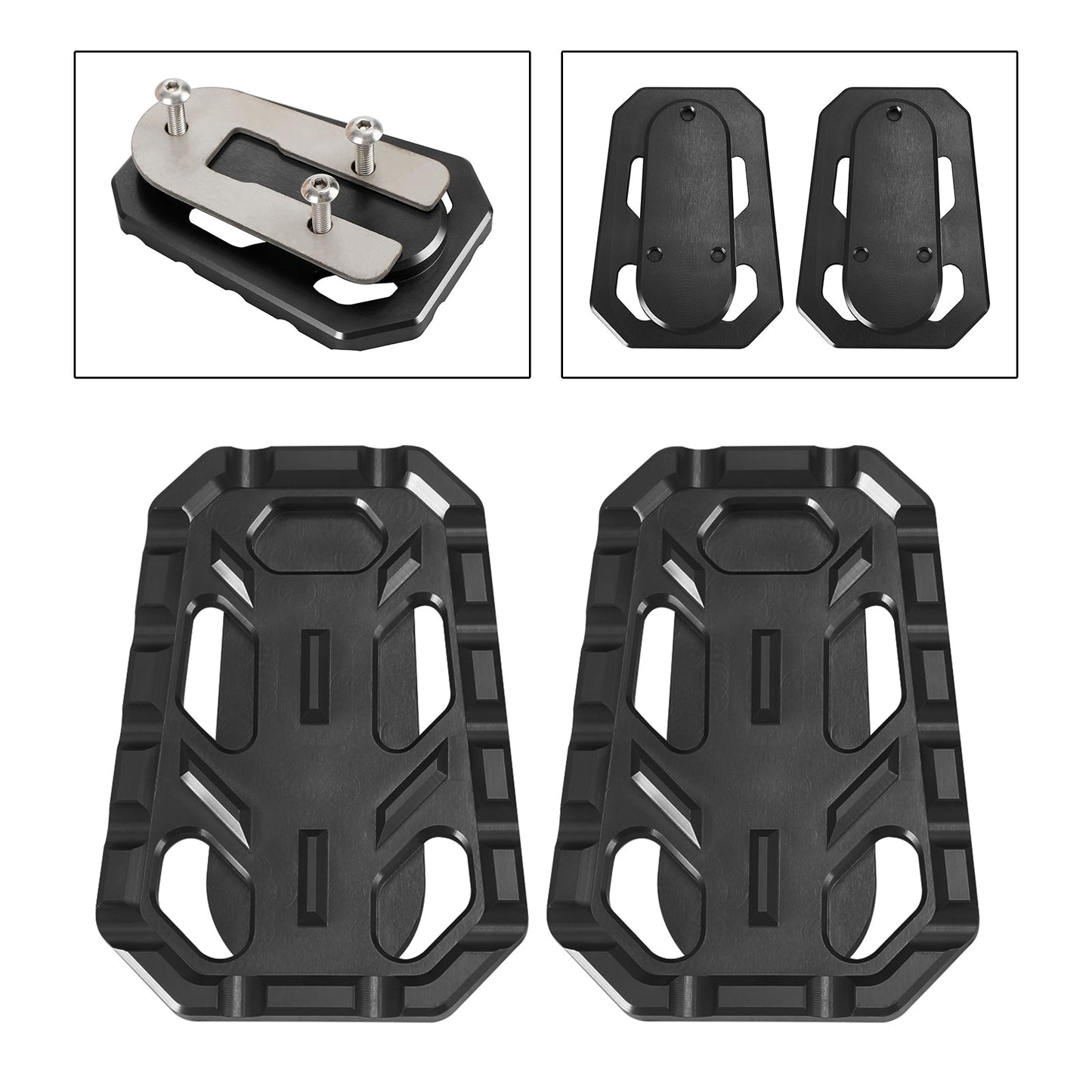 Reposapiés CNC, cubiertas para pedal de conductor, compatibles con TR Scrambler 1200 Tiger Silver