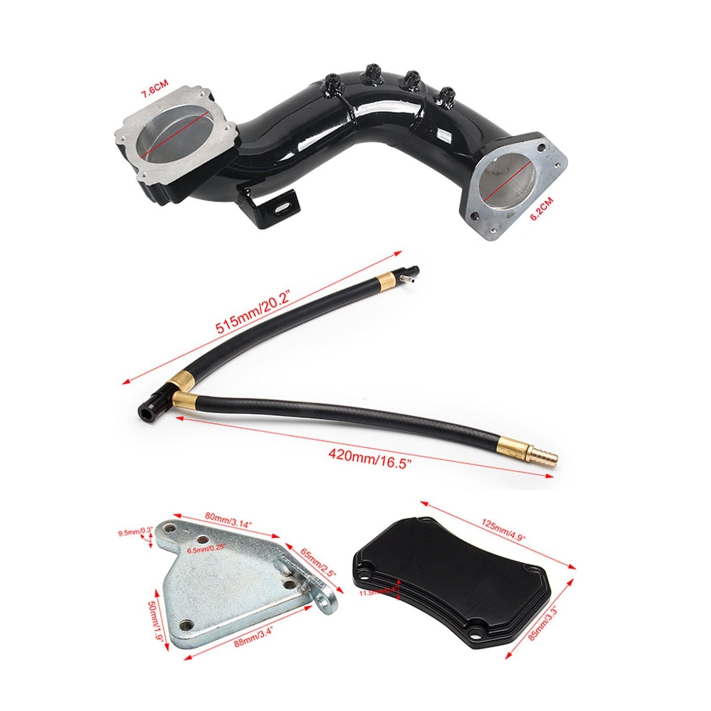 GMC Chevy 6.6L LML Duramax 2011-2015 EGR Delete Kit & High Flow Intake Elbow Pipe