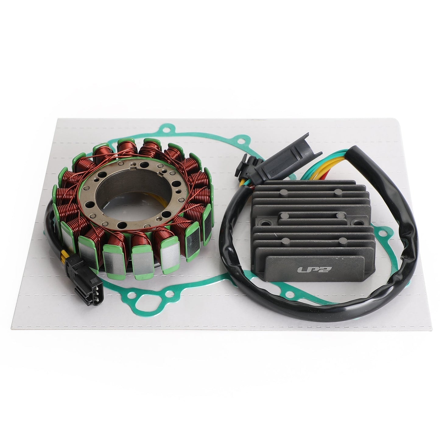 2006-2018 BMW F800GS K72 Magneto Stator Coil 12318524422 + Rectifier Regulator 61312346550 + Gasket 11147670688