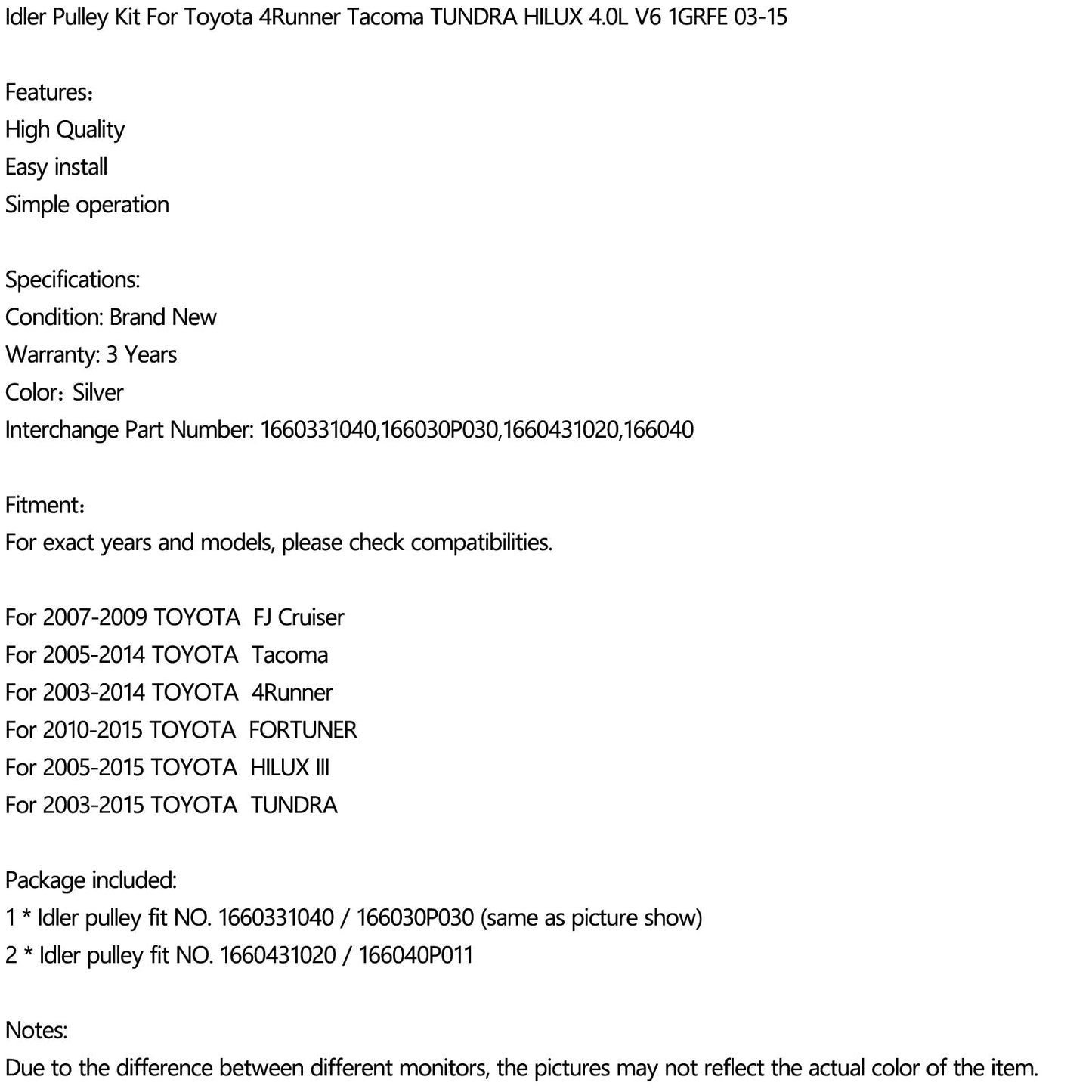 Tensor de correa y polea de cojinete para Mazda 3, Mazda 6, CX-5, 2.0L, 2.5L, PEY4-5/6/7