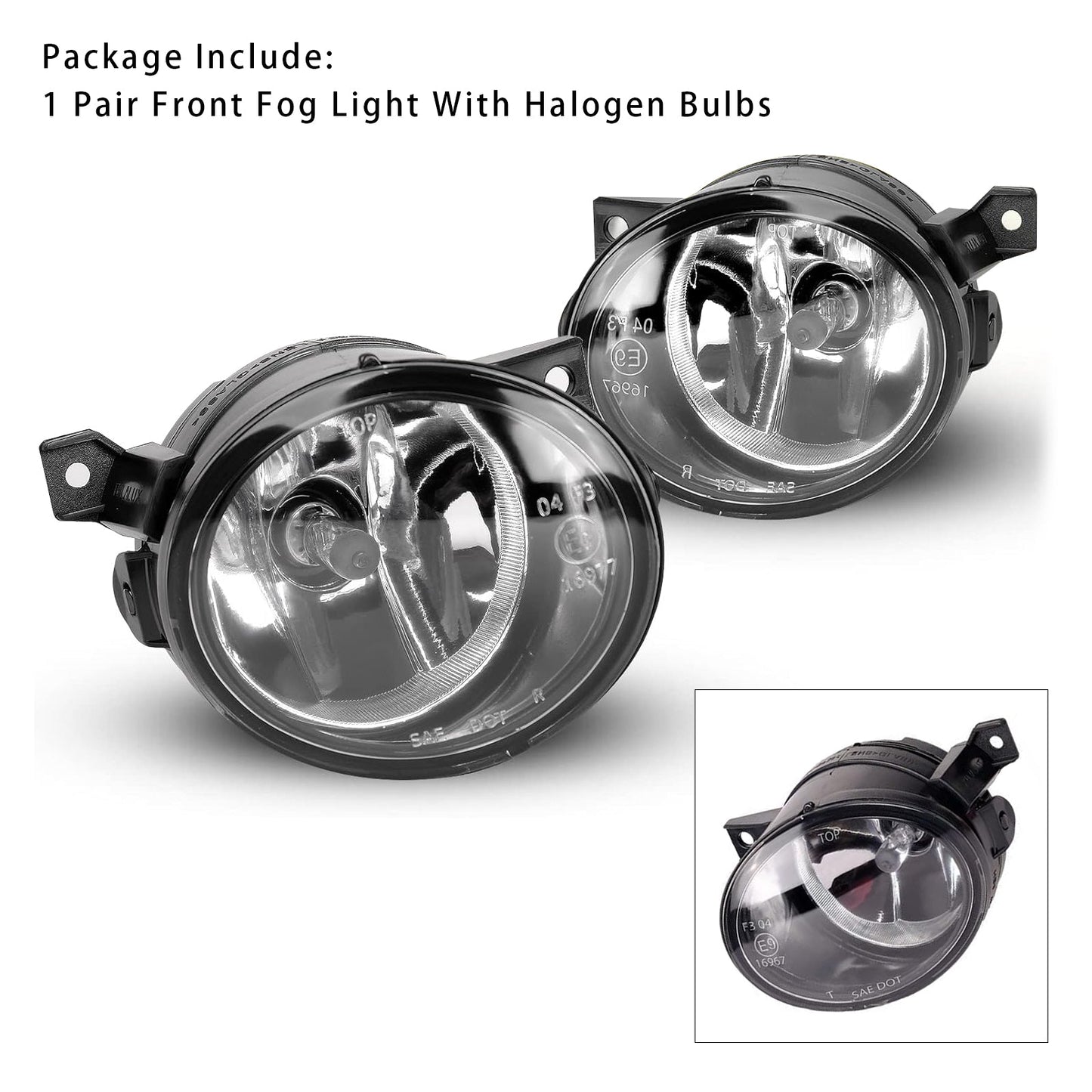 Paire de feux antibrouillard avant pour Volkswagen GOLF MK5 1K0941699C et 1K0941700C