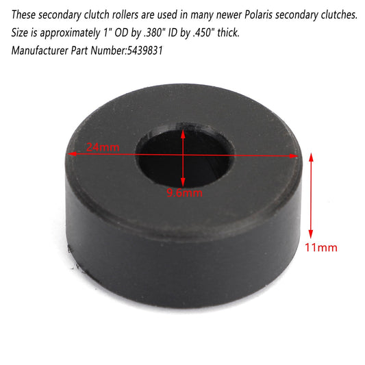 Pair Secondary Clutch Rollers for Polaris RZR Ranger ACE 570 900 2013-2019