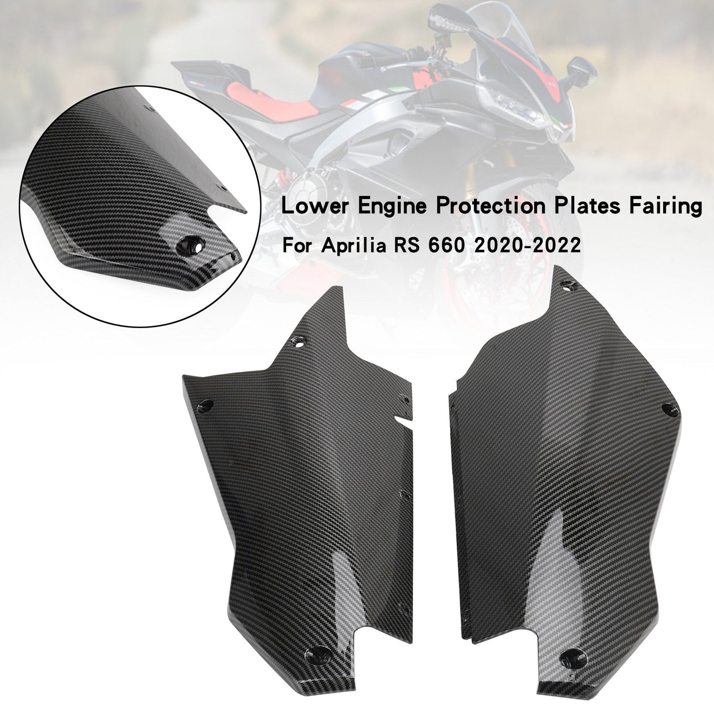 Carenado de protección de paneles inferiores del motor de carbono para Aprilia RS 660 2020-2022