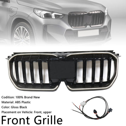 2023-2024 Gloss Black Front Bumper Kidney Grill Grille Fit BMW X1 U11 U12
