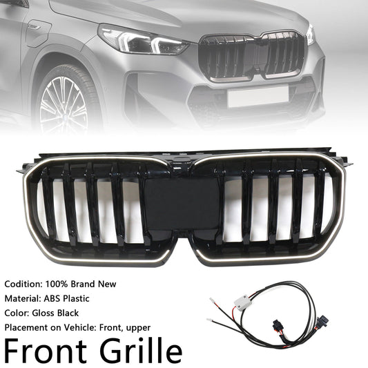 2023-2024 Gloss Black Front Bumper Kidney Grill Grille Fit BMW X1 U11 U12