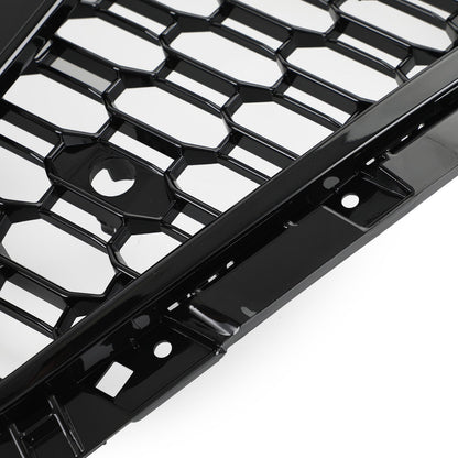 2016-2019 Audi A4/S4 B9 Honeycomb Grill RS4 Style Mesh Hex Grille Replacement Black Grill